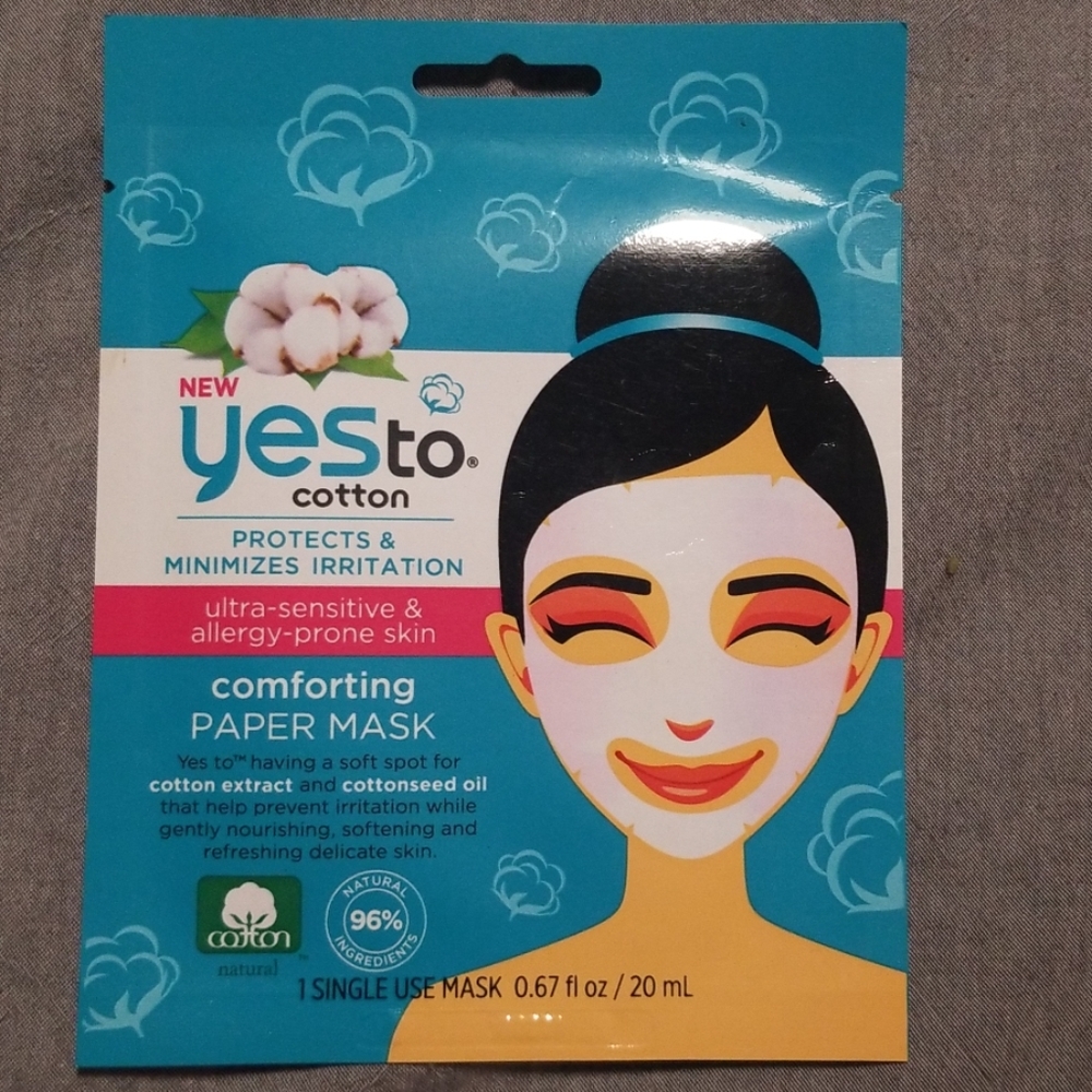 Yes To cotton Comforting PAPER MASK